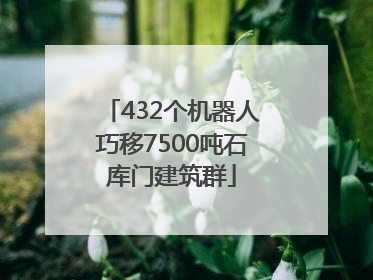 432个机器人巧移7500吨石库门建筑群
